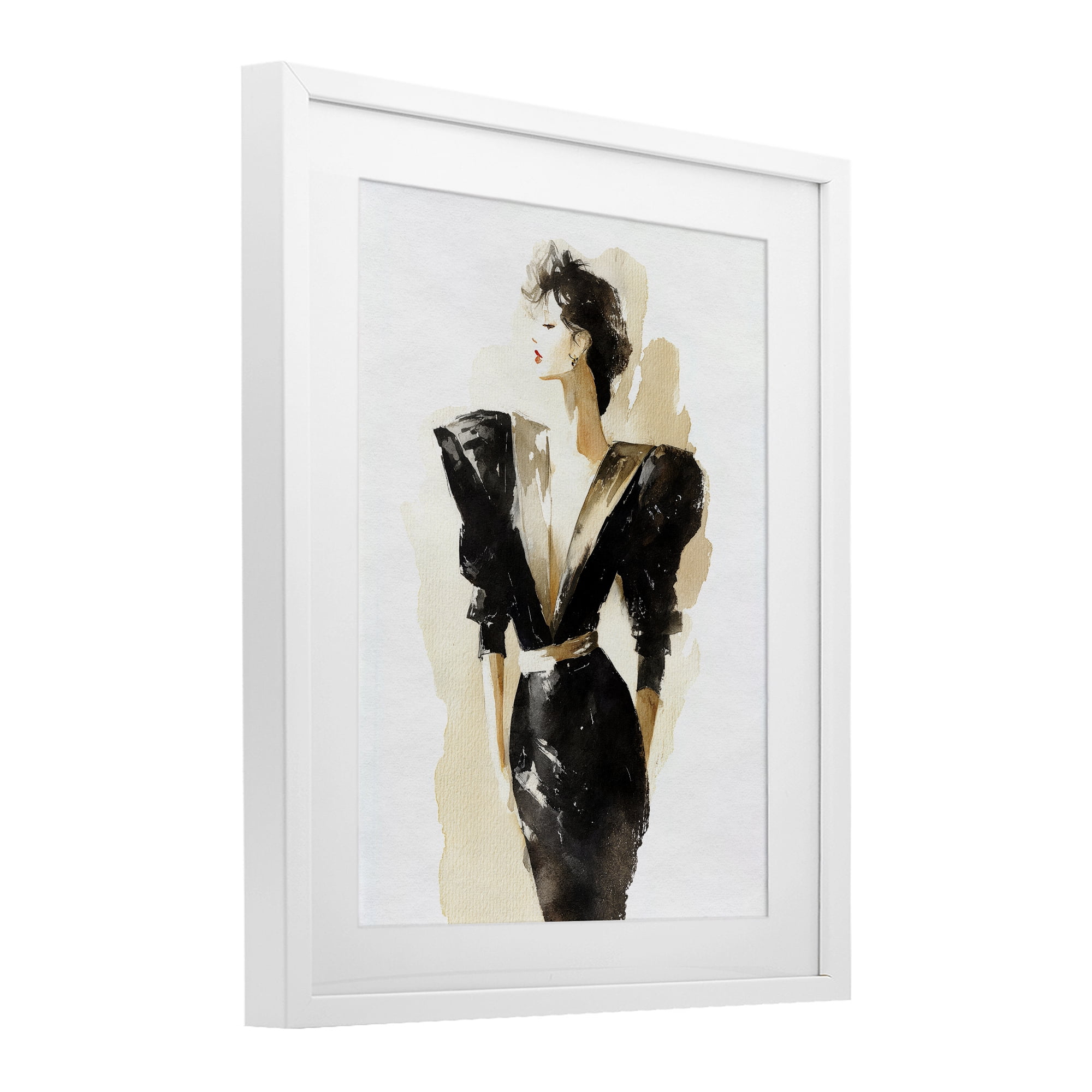 Stupell Industries Timeless Velvet Attitude White Framed Print Under Glass, design by Svetlana Aleynikova