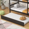 thumbnail image 5 of Jopath Twin Over Twin Wood Bunk Bed with Trundle, Convertible Into Twin Size Beds, Twin Size Bunk Bed with Ladder and Safety Guardrails for Boys Girls Espresso, 5 of 8