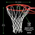thumbnail image 3 of Cannon Sports Professional Heavy Duty Anti Whip Basketball Net - 280g Super Heavyweight Net – 288 Count Nylon Braided Cords - Standard 12-Loop, All-Weather Indoor/Outdoor Thick Net, 3 of 7