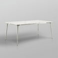 thumbnail image 5 of Posh Living Leroy 90" Marble Dining Table With Metal Legs in White/Silver, 5 of 8