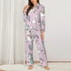 thumbnail image 2 of Fotbe Llama Unicorn and Rainbow Conjunto de Pijama de Manga Larga para Mujer con Estampado, Ropa de Dormir de 2 Piezas, Conjunto de Casa Suave y Cómodo con Bolsillos-Small, 2 of 7