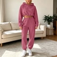 thumbnail image 5 of Bovxnpu Womens 2 Piece Outfits Tracksuit Sets Hooded Long Sleeve 2 Piece Casual Sportwear Set Matching Outfits, 5 of 9