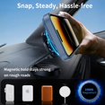 thumbnail image 2 of Dteck Magnetic Case for iPhone 14 Pro / iPhone 13 Pro,Shockproof TPU+PC Anti-Slip Compatible with Mag Safe Case Adjustable Kickstand Frosted Translucent Matte Phone Cover,Darkblue, 2 of 6