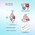 thumbnail image 4 of Taioiat Double Birthstone Necklaces for Women 18K Gold Plated Birthstone Rose Flower Jewelry Anniversary Valentines Day Mother's Day Birthday Gifts for Her Wife Girlfriend Mom, 4 of 7