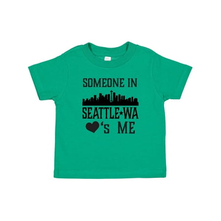 

Inktastic Seattle Washington Someone Loves Me Skyline Gift Baby Boy or Baby Girl T-Shirt