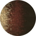 thumbnail image 1 of Ahgly Company Machine Washable Indoor Round Transitional Sienna Brown Area Rugs, 3' Round, 1 of 7