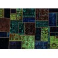thumbnail image 1 of Ahgly Company Indoor Rectangle Patchwork Turquoise Blue Transitional Area Rugs, 4' x 6', 1 of 4