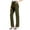Army Green-5, variant on Stamzod Work Pants Women Fashion Solid Color Straight Wide Leg Pants Casual Loose Fit Office Pants for Women with Pocket Coffee M