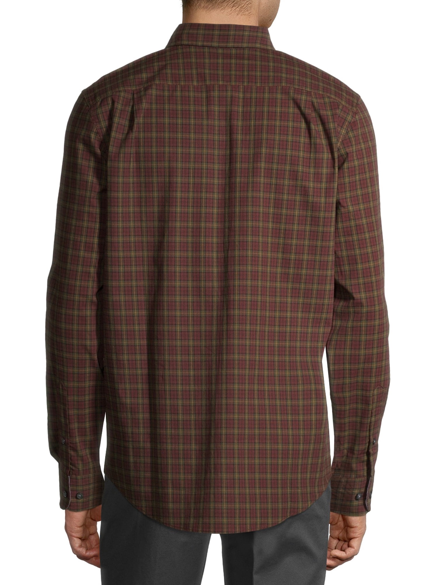 George Men's and Big Men's Long Sleeve Stretch Poplin Shirt, Sizes up to 5XLT