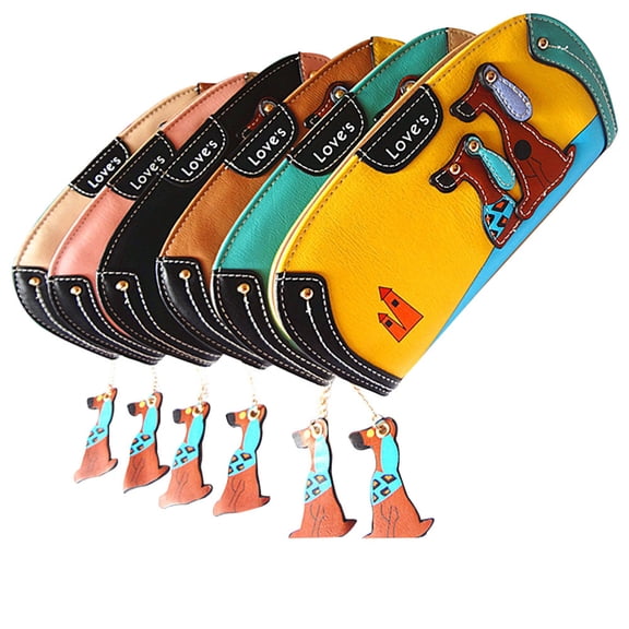 Stylago Women's Leather Wallet Cartoon Pattern Zipper Credit Card Holder Ladies Cellphone Clutch Bag Shopping Purses black