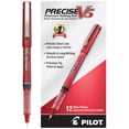 thumbnail image 1 of Bolígrafos Rolling Pilot Precise V5 extra finos de 0,5 mm, color rojo, 12 unidades, 1 of 5