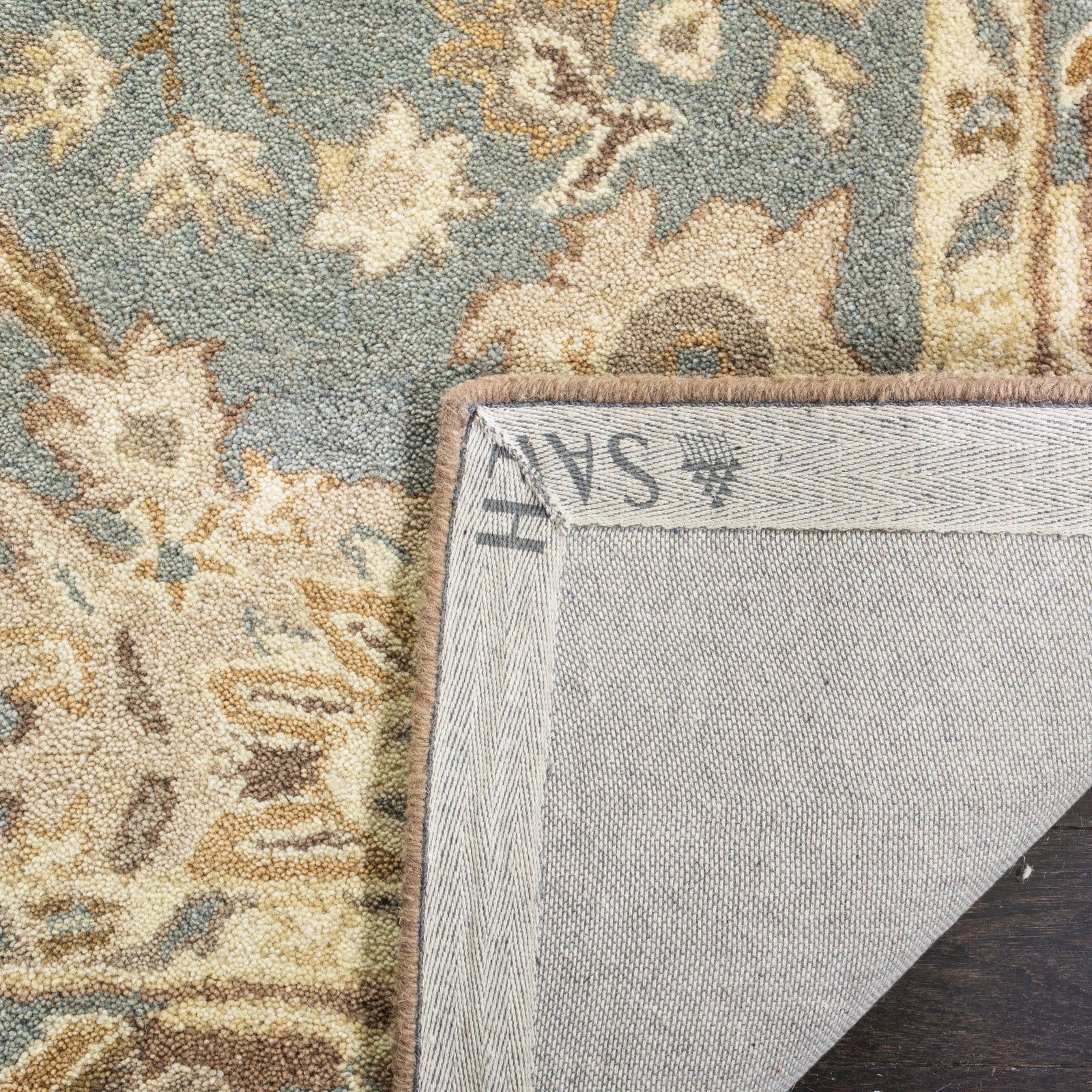SAFAVIEH Anatolia Sharon Floral Area Rug, Teal/Camel, 5' x 8'