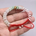 thumbnail image 2 of K-KED Real 100% Natural Jade Jadeite Men Women Lucky Smooth Peace Beads Rope Bracelet, 2 of 4