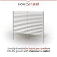 thumbnail image 5 of 4ft H x 5ft W (1 Panel) No Dig Privacy Screen, Louvered White Vinyl Fence Panel, Trash Can Hider Outdoor, AC Fence, Pool Equipment Enclosure, Privacy Fence Panels, EC18041, 5 of 10