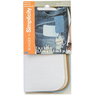 Dark Blue Denim Stretch Jean Patches Super Strong Iron On- by Holey Patches  (Assorted Sizes) (2-4 x 4)