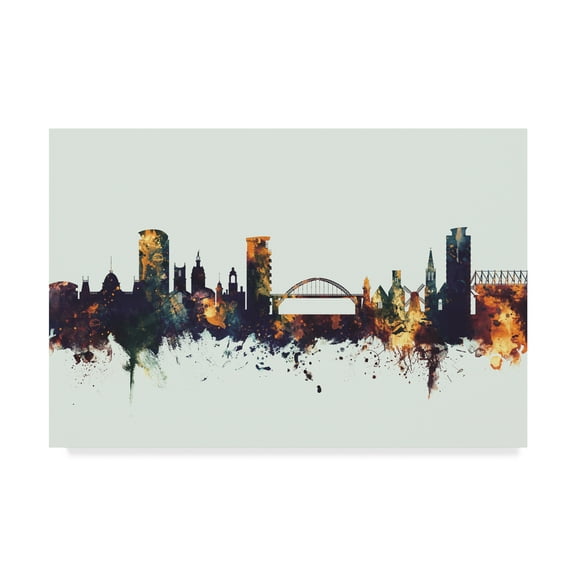 Trademark Fine Art 'Sunderland England Skyline IV' Canvas Art by Michael Tompsett