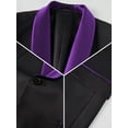 thumbnail image 4 of Men's Slim Fit 3 Piece Suit Set: Shawl Lapel Blazer Jacket, Vest & Pants - Formal Wedding Tuxedo, 4 of 6
