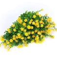thumbnail image 3 of 6 Bundles Artificial Flowers Outdoor UV Resistant Fake Boxwood Plants, Spring Summer Faux Plastic Greenery Plants for Indoor Outside Garden Home Decor (Yellow), 3 of 7