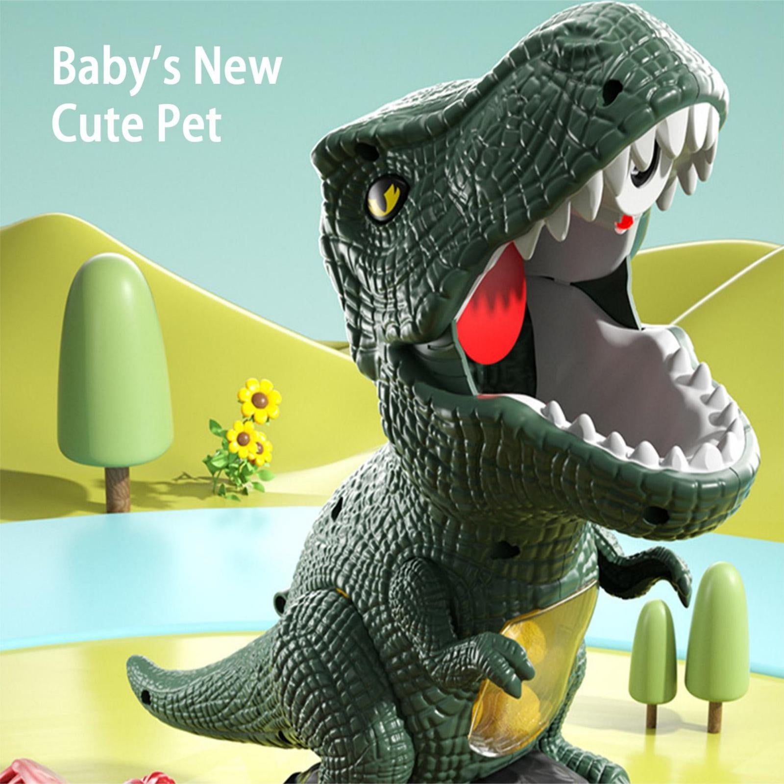 Movable Dinosaur Shooting Toys for 3+ Ages, Shooting Games Toys with 2 Air Pump Shooting Toy, 24 Foam Bullets and Dinosaur, Interactive Competition Game Gift for Birthday Christmas