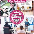 thumbnail image 7 of 3 Pcs Mini Digital Clock Small Digital Clock Stick on Battery Operated Self Adhesive Bracket for Car Dashboard Fridge (Pink), 7 of 7