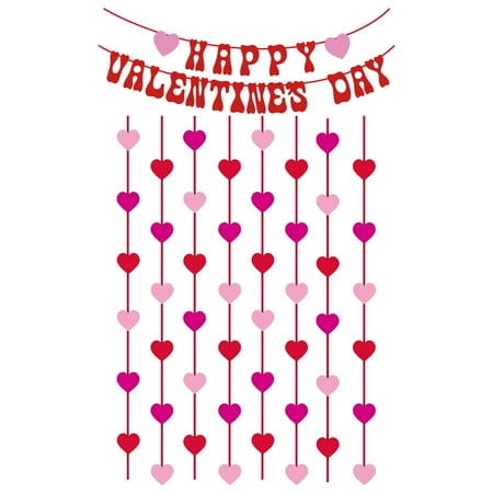 Happy Valentine's Day Decoration Kit, Pink and Red, 10 Pieces, Valentine's Day by Way To Celebrate