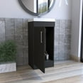 thumbnail image 3 of Depot E-Shop Sevilla Bathroom Vanity Sink With Metal Handles And Single Door Cabinet, Black, 3 of 5