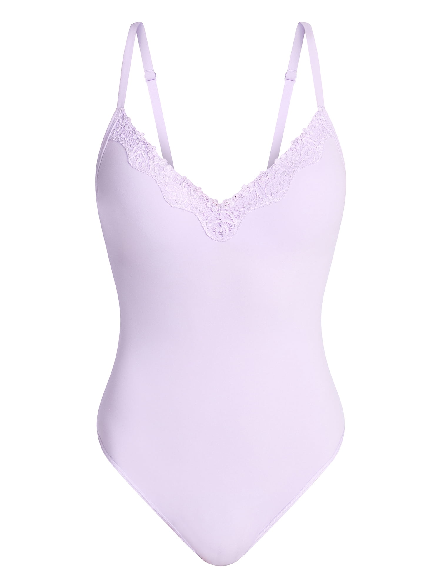 No Boundaries Fit Stretch Lace Wireless Bodysuit, Women's XS-XXXL