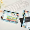 thumbnail image 2 of FORMRS 2 Pack Pencil Pouch for 3 Ring Binder with Clear Window Zipper Case, Cartoon Train Pattern, 2 of 6