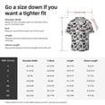thumbnail image 7 of Vsdgher Black White Halloween Print Men's Wrinkle Free Untucked Cuban Shirt Business Casual Button Down Shirts Short Sleeve Shirt, 7 of 7