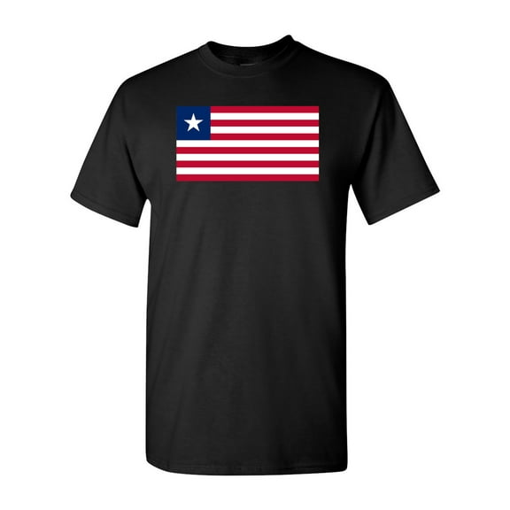 Liberia Country Flag Adult DT T-Shirt Tee