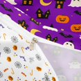 thumbnail image 4 of Homewish Halloween Witch Ghost Bedding,Jack O Lantern House Pattern Duvet Cover Full,Violet Black,Halloween Reversible,3pcs,1 Duvet Cover and 2 Pillowcases, 4 of 6