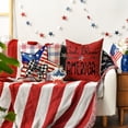 thumbnail image 4 of Sm:)e God Bless America Truck 4th of July Throw Pillow Cover 18x18 Inch Set of 4, Polyester Patriotic Outdoor Pillow Case for Sofa Couch, 4 of 6
