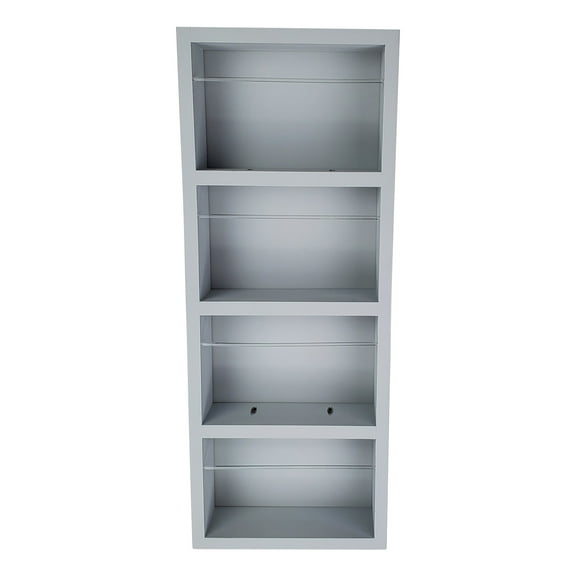 Minos Primed Gray On the Wall Spice Rack 21"h x 11"w x 3.5"d
