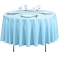 thumbnail image 1 of LinenTablecloth Nappe Ronde en Polyester 90 Pouces Bleu Bébé, 1 of 4