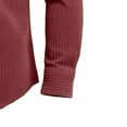 thumbnail image 6 of Men's Big & Tall Waffle-Knit Shirt Button Down Long Sleeve Dressy Shirt Casual Formal Blouse,XXL,Wine, 6 of 6