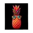 thumbnail image 2 of Durable Soft & Warm Flannel Blanket - Cozy Pineapple Design with Vibrant Colors Perfect for Sofa Travel Bed & Chair, 2 of 5