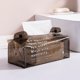 thumbnail image 5 of Caja de pañuelos rectangular, soporte de papel de escritorio, caja de almacenamiento, caja de papel artesanal de decoración (transparente (versión en blanco)), 5 of 5