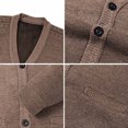 thumbnail image 3 of StSilkitty Mens Cardigan Sweater Solid Color Long Sleeve V Neck Button down Cardigans Jacket Sweaters with Pockets, 3 of 9