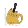 thumbnail image 2 of Unique Bargains 1 Pc Squinting Cat Luggage Tag for Travelling Orange, 2 of 4