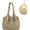 L-khaki, variant on Crochet Tote Bag with Macrame Hat Clip for Travel Women Summer Beach Bag Aesthetic Knit Bag Cute Shoulder Bags