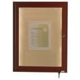 thumbnail image 3 of Aarco Products  Inc. LWL4836C Indoor/Outdoor Led Lighted Display Case with Cherry Wood-Look Finish. Posting Surface is Neutral Burlap Weave Vinyl. 48 in.Hx36 in.W. One Door., 3 of 7