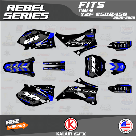 Kalair GFX Graphics Kit for Yamaha YZ250F (2008-2009) Rebel Series