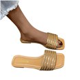 thumbnail image 4 of Dvkptbk Womens Flat Sandals Open Toe Slides Adjustable Slip On Slippers for Summer for Beach, Home, Indoor Outdoor Use ummer, 4 of 5