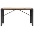 thumbnail image 3 of vidaXL 9 Piece Outdoor Bar Set Poly Rattan and Wood Acacia Black, 3 of 5