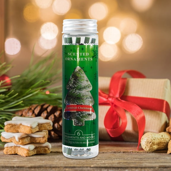 Scented Ornaments, O Christmas Tree Fresh Cut Christmas Tree Scent, 6 Ornaments & Hooks