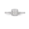 thumbnail image 4 of 14K White Gold Square Halo Cluster 1/5 carat Diamond Complete Engagement Ring, 4 of 7