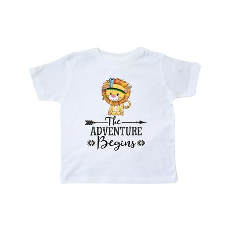 

Inktastic The Adventure Begins Tribal Lion Gift Toddler Boy or Toddler Girl T-Shirt