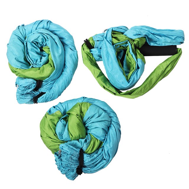 Hamaca antigravedad para yoga aéreo, Fitness, agarre colgante, inversión, trapecio, columpio (azul y verde) NikouMX Deportes