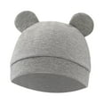 thumbnail image 3 of Gorros infantiles con orejas de oso, sombrero para bebé recién nacido, sombreros para niños y niñas, disfraces para recién nacidos Gris CUTICAT Gorro Recién Nacido, 3 of 8
