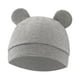 thumbnail image 3 of Gorros infantiles con orejas de oso, gorro para bebé recién nacido, gorro suave para 0-6 meses Gris, 3 of 9